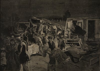 1891年11月8日「ルプティパリジャン」からのモアランの脱線 作： Beltrand and Clair Guyot, E. Dete
